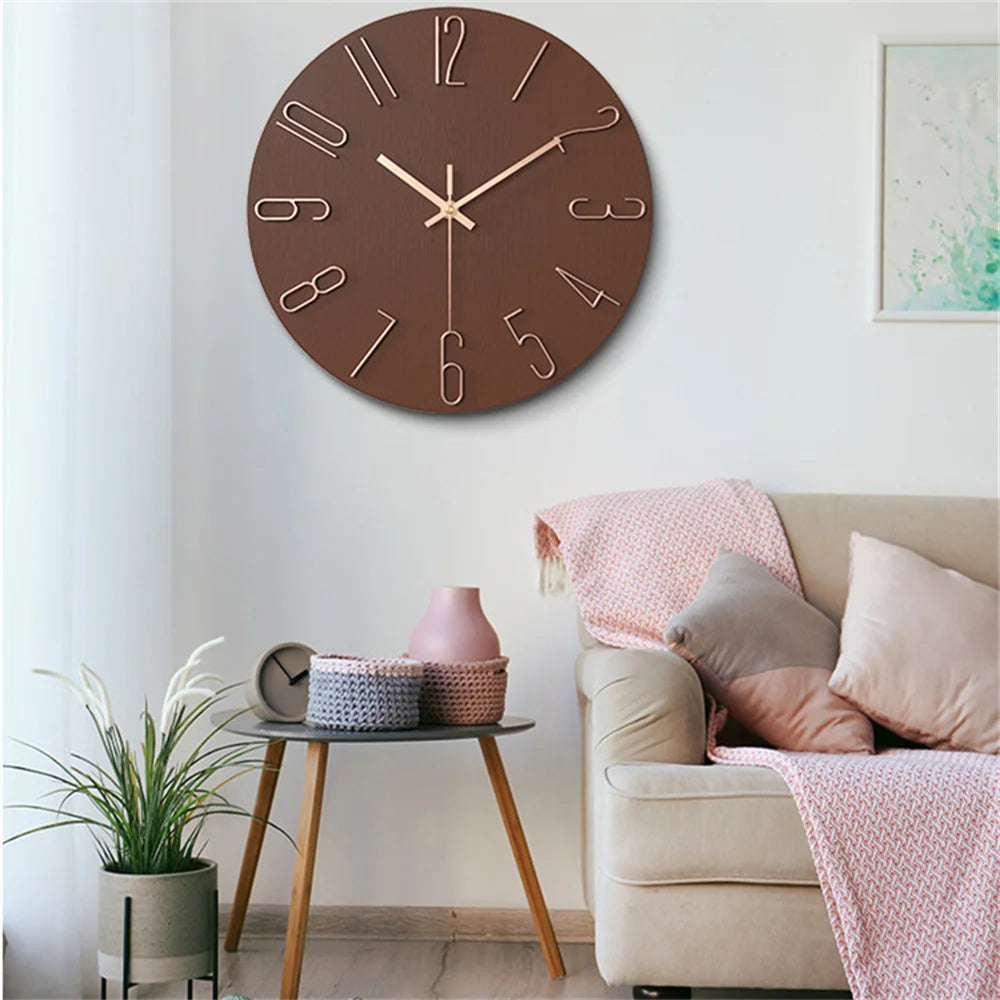 Wall Clock Battery Powered Clocks 12 Inch Small Clock Analog Clock Suitable for Home Office Bedroom Kitchen Classroom School