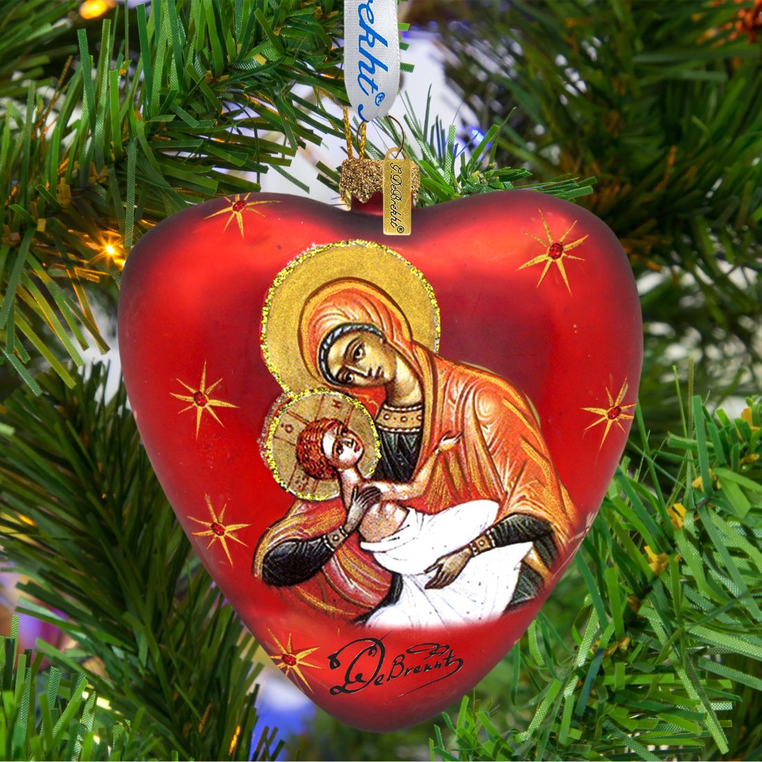 Nativity Glass Ornament Set of 3 by G. DeBrekht - Nativity Holiday Decor - 73510-B3