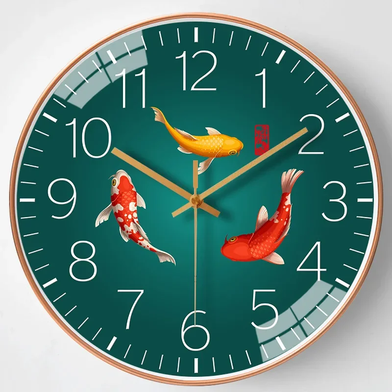 20Cm Wall Clocks Hanging Clock Bed Room Living Room Wall Clock with Silent Mechanism Battery Operated Wall Watch Decor Clocks