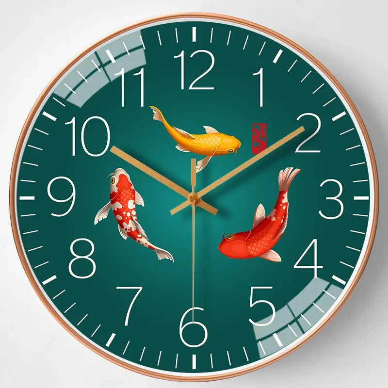 20Cm Wall Clocks Hanging Clock Bed Room Living Room Wall Clock with Silent Mechanism Battery Operated Wall Watch Decor Clocks
