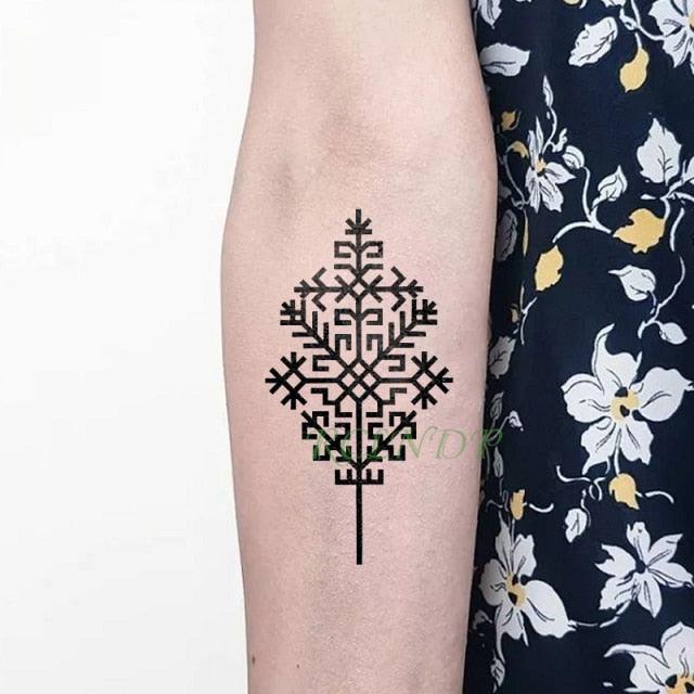 Elegant Black Music Notes Waterproof Sticker Tattoos Temporary Chest Shoulder Tattoos For Men Women