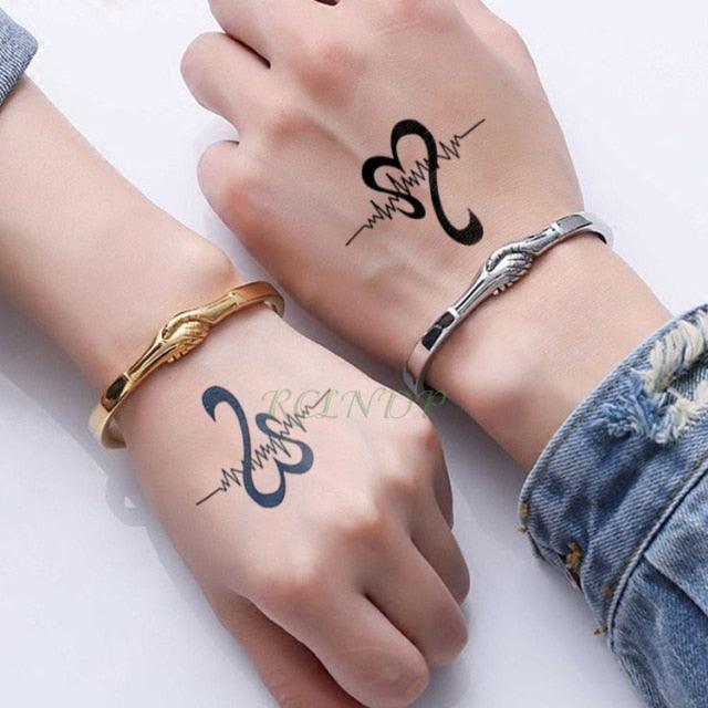 Elegant Black Music Notes Waterproof Sticker Tattoos Temporary Chest Shoulder Tattoos For Men Women