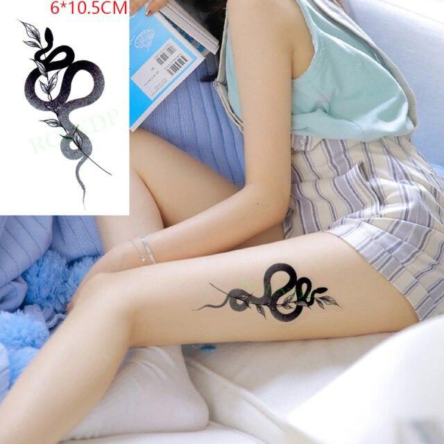 Elegant Black Music Notes Waterproof Sticker Tattoos Temporary Chest Shoulder Tattoos For Men Women