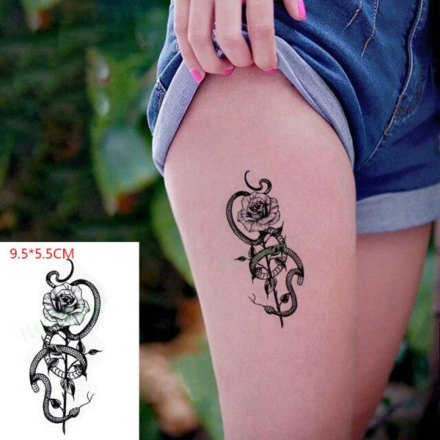 Elegant Black Music Notes Waterproof Sticker Tattoos Temporary Chest Shoulder Tattoos For Men Women