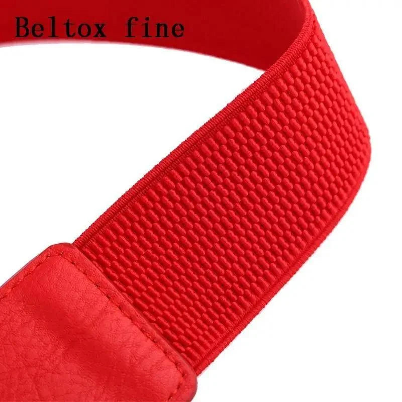 Elegant PU Leather Elastic Women Dress Belts Fashion Stretchy Thick Waist Dress Plus Size Waistbands For Women