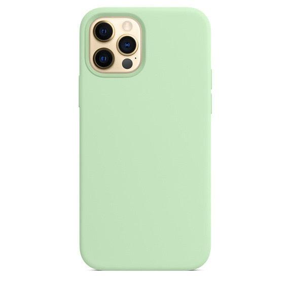 Elegant Style Solid Color Silicone Phone Cases For iPhone 13 14 Pro Max Classic Simple Case For iPhone 13 Pro Cover Slim Fit Silicone Back Cover For iPhone