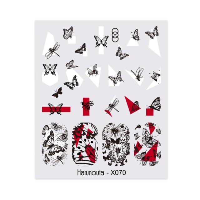 Embossed Nails Sticker 3D Flower Leaves Slider Water Transfer Nail Decals for Nail Art Transfer Sticker  3D Wave Design Decoration for Women Girls Art Stickers Decal Decoration Metallic Curve Strip Line Nail Decor