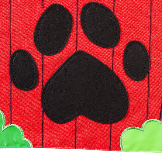 Welcome to the Dog House Garden Applique Flag