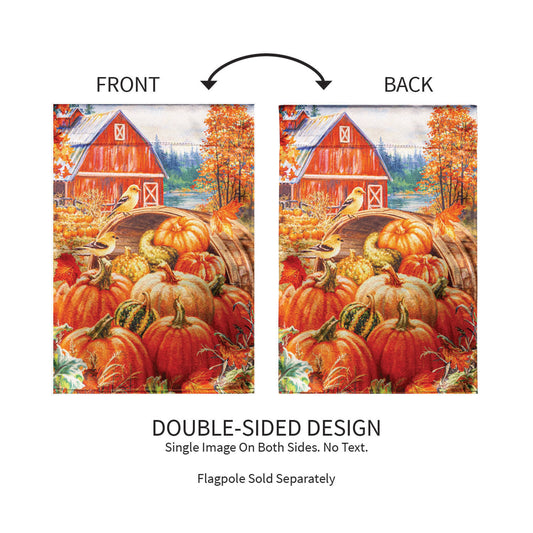 Red Barn Lustre Garden Flag