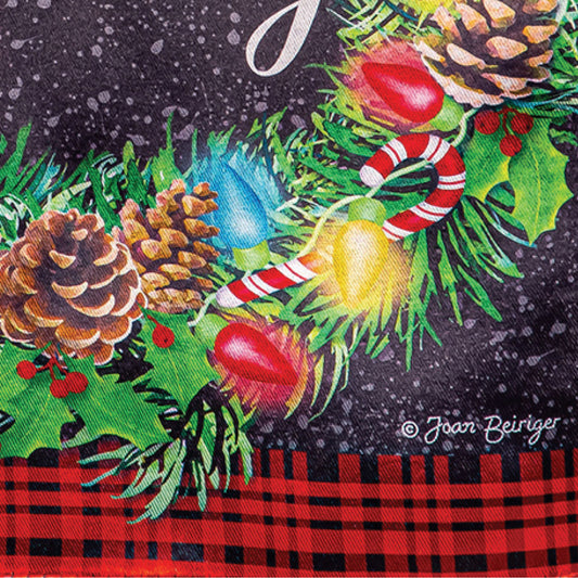Season's Greeting Lustre Garden Flag