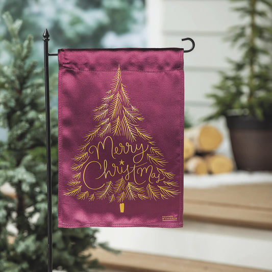 Trees Reversible Lustre Garden Flag