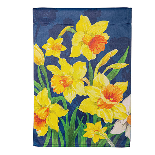 Daffodils Garden Suede Garden Flag