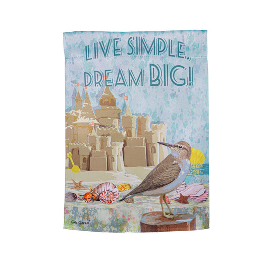Live Basic Dream Big Suede Garden Flag