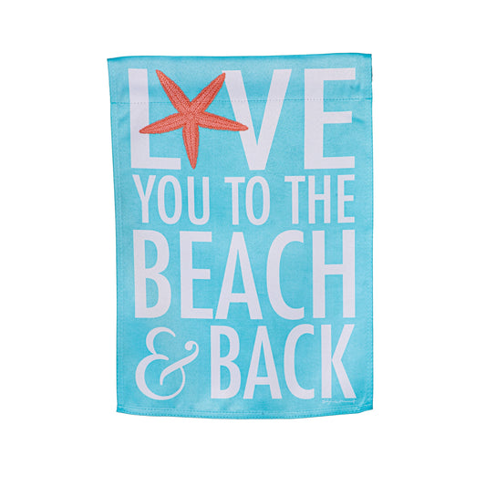 Love To The Beach Suede Garden Flag