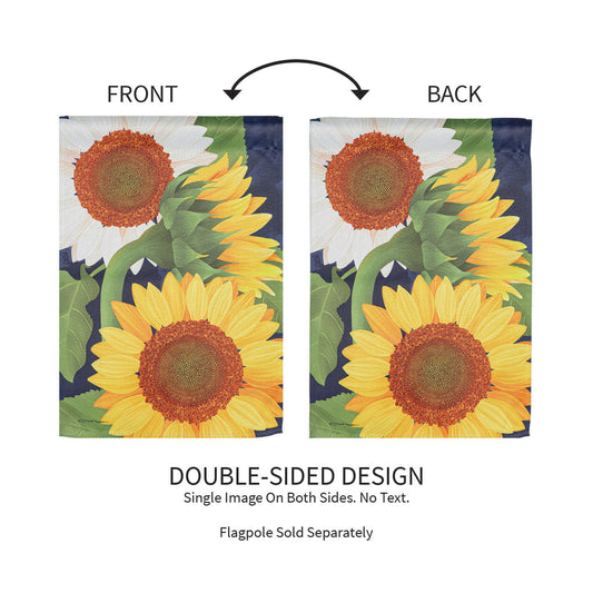 Sunflowers Suede Garden Flag