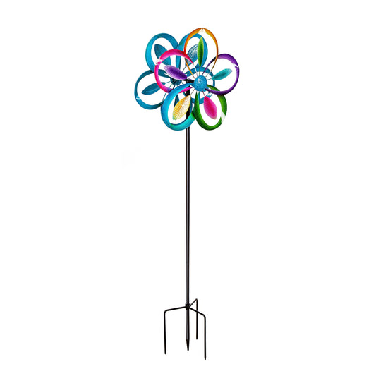 75"H Wind Spinner, Multi-Color Rings
