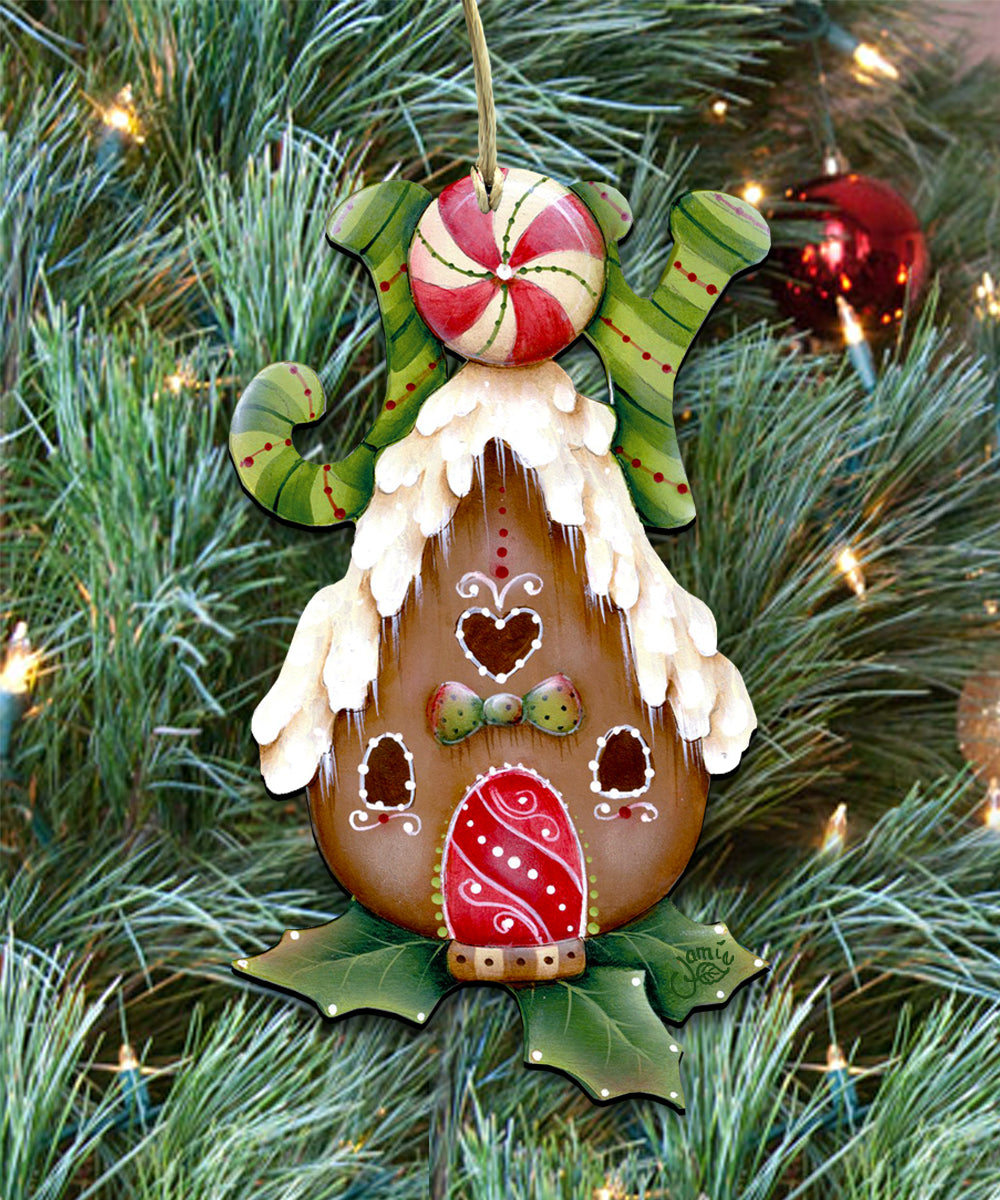Holiday Wooden Ornaments Set of 3 Gift Set by Jamie Mill-Price - Christmas Santa Snowman Decor - 8100044S3