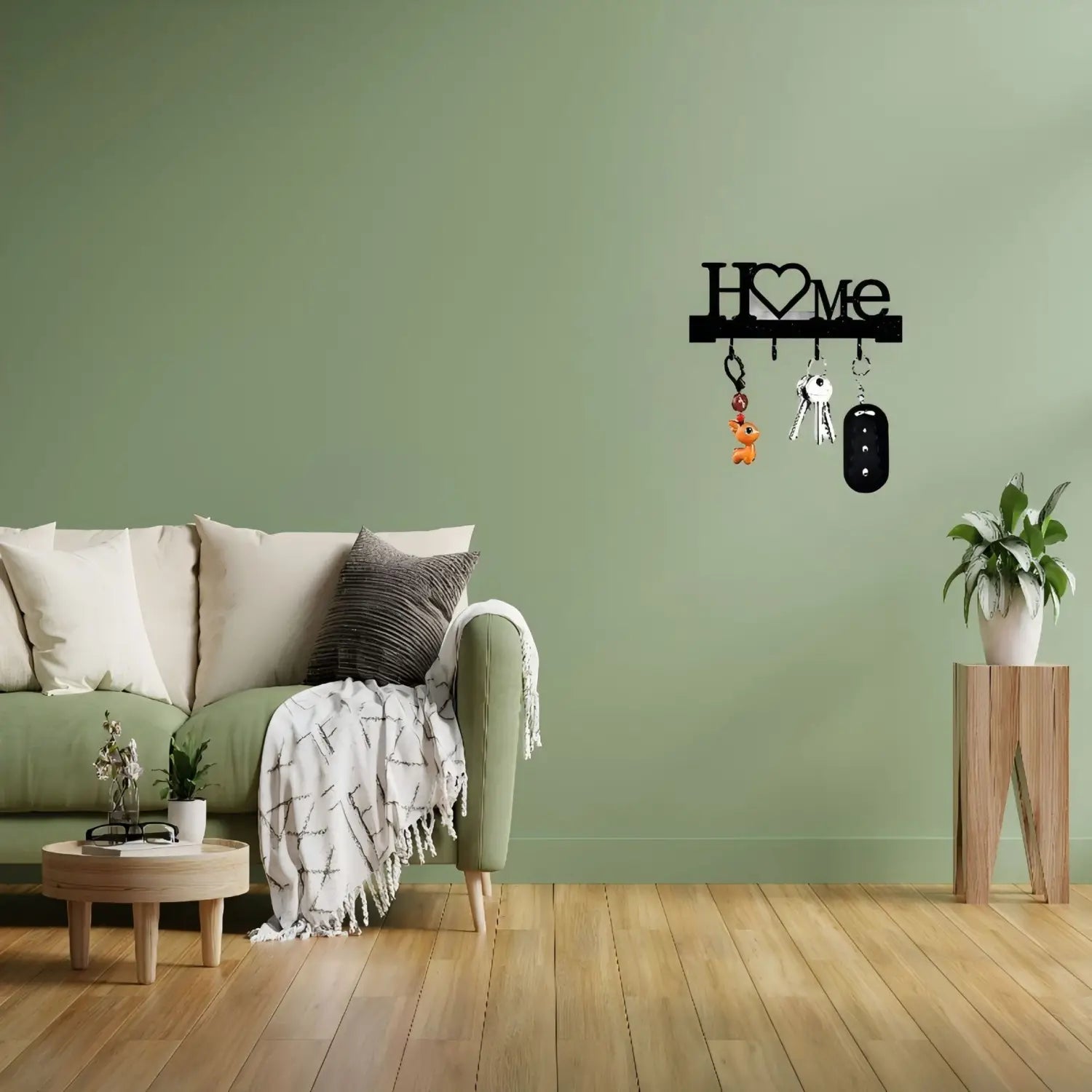 Metal Art-Decorated Storage Wall Rack