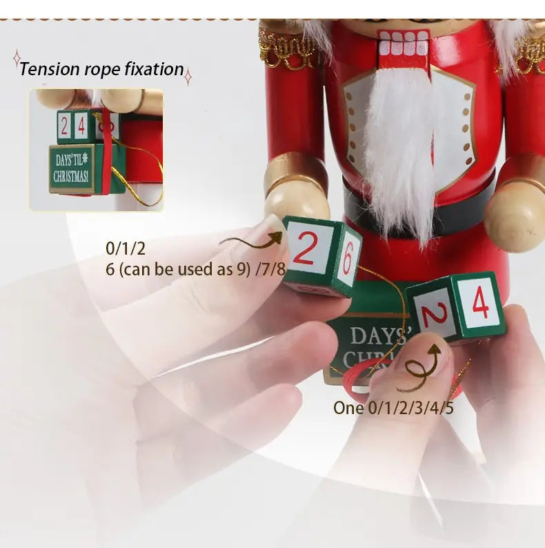 Wooden Nutcracker Christmas Tree Desktop Ornament