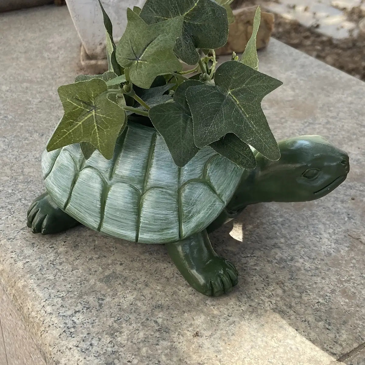 Turtle Flower Pot Resin Statue For Outdoor Gardens