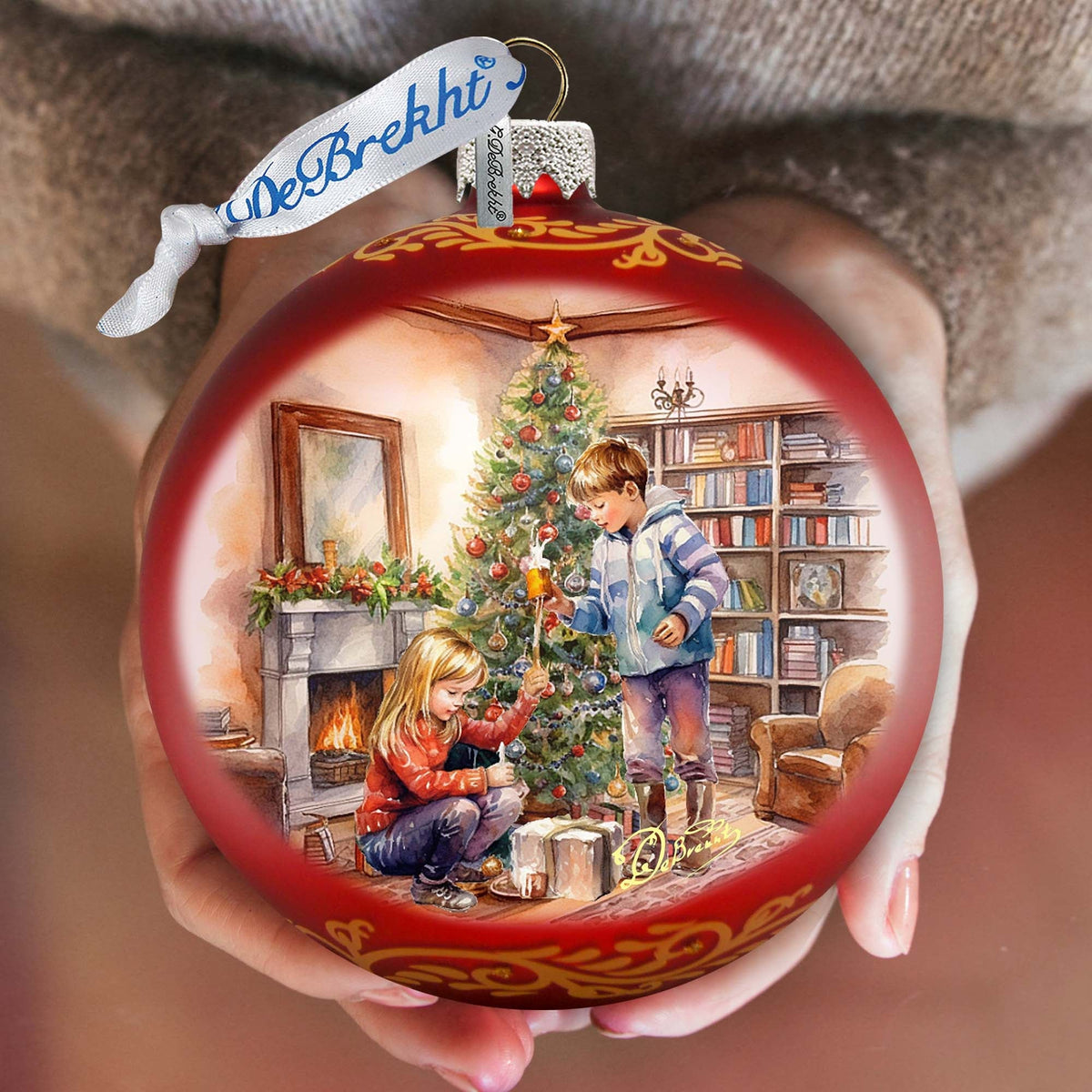 Cherished Moments Lg Glass Ornament by G. Debrekht - Christmas Decor - 73931