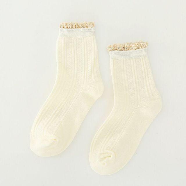 Fashion Lace Ruffled Soft Cotton Female Sock Spring And Summer Cute Socks Sweet Princess Girls Comfortable Breathable Cute Socks For Women