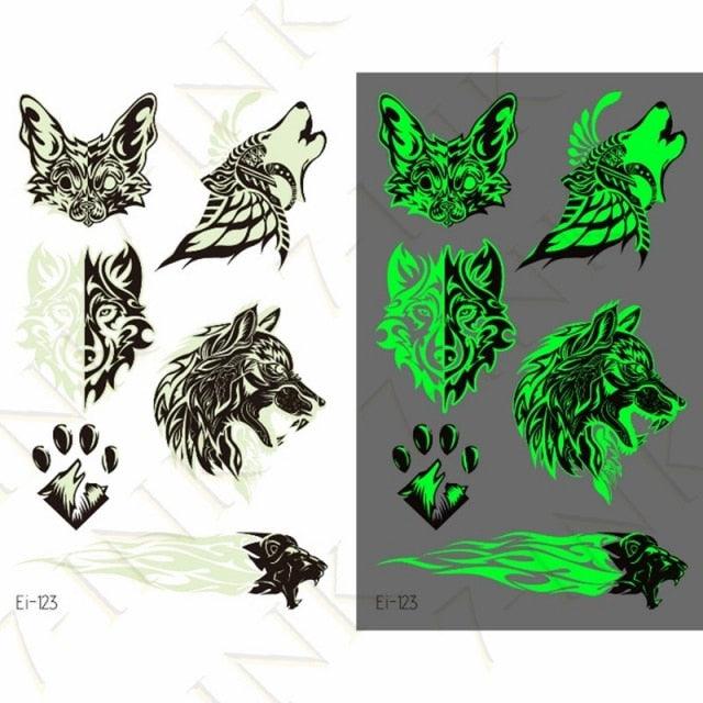 Fashion Luminous Sticker Tattoos Waterproof Temporary Different Luxury Tattoos For Womens Mens Kids