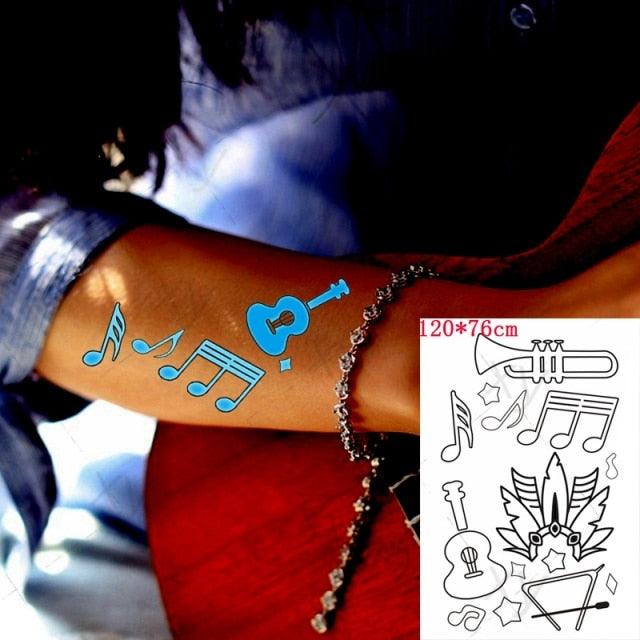 Fashion Luminous Sticker Tattoos Waterproof Temporary Different Luxury Tattoos For Womens Mens Kids