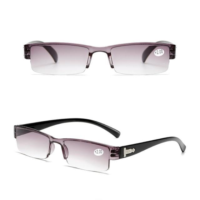 Fashion Reading Glasses Men Women Clear Lens Half Frame Presbyopic Eyewear For Reader Computer Reading Glasses For Women And Men Fashion Rectangle Eyewear Frame