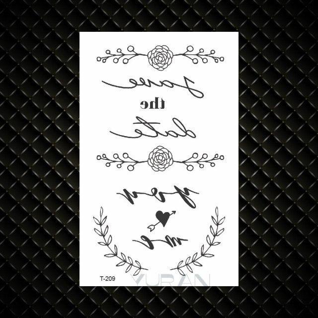 Fashion Small Sexy Black Temporary Waterproof Tattoo Cute Star Heart Tattoos Sticker Body Finger Tattoo For Kids Womens