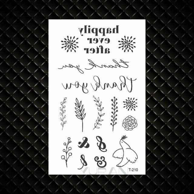 Fashion Small Sexy Black Temporary Waterproof Tattoo Cute Star Heart Tattoos Sticker Body Finger Tattoo For Kids Womens