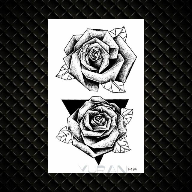 Fashion Small Sexy Black Temporary Waterproof Tattoo Cute Star Heart Tattoos Sticker Body Finger Tattoo For Kids Womens