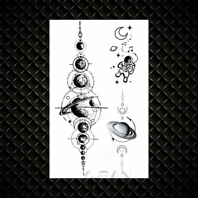 Fashion Small Sexy Black Temporary Waterproof Tattoo Cute Star Heart Tattoos Sticker Body Finger Tattoo For Kids Womens