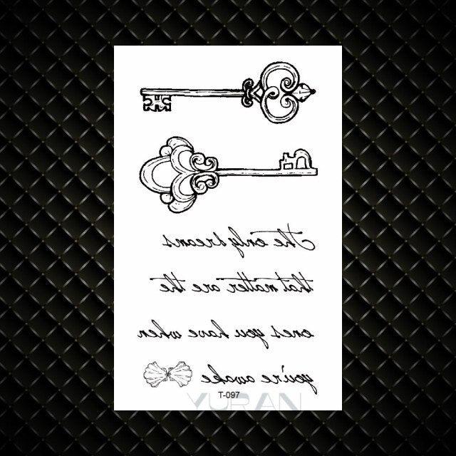 Fashion Small Sexy Black Temporary Waterproof Tattoo Cute Star Heart Tattoos Sticker Body Finger Tattoo For Kids Womens
