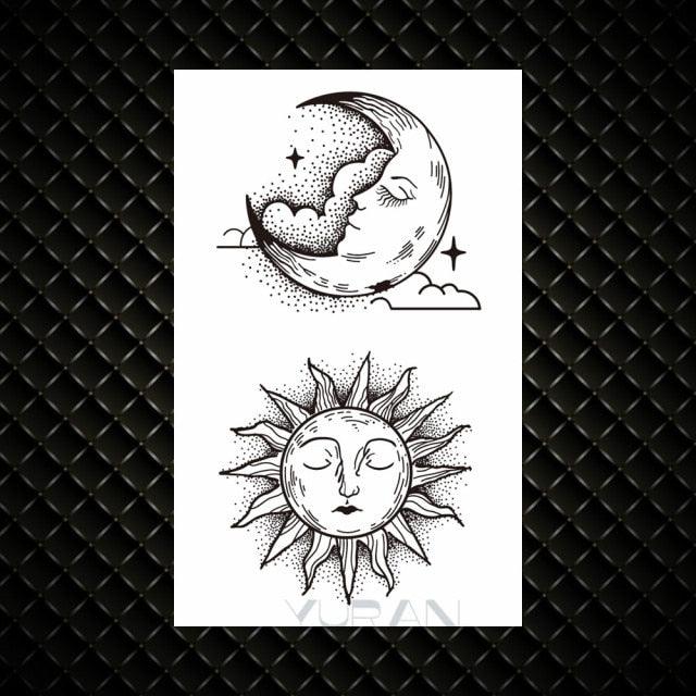 Fashion Small Sexy Black Temporary Waterproof Tattoo Cute Star Heart Tattoos Sticker Body Finger Tattoo For Kids Womens