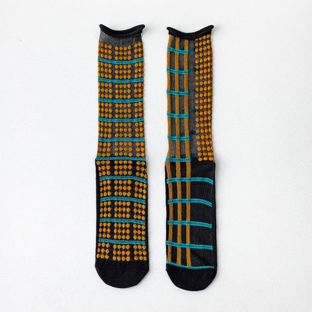 Fashion Women Socks New Spring Summer Mesh Thin Long Printed Socks Women Casual Breathable Fresh Flower Socks Korea Style Color Thin Socks For Women