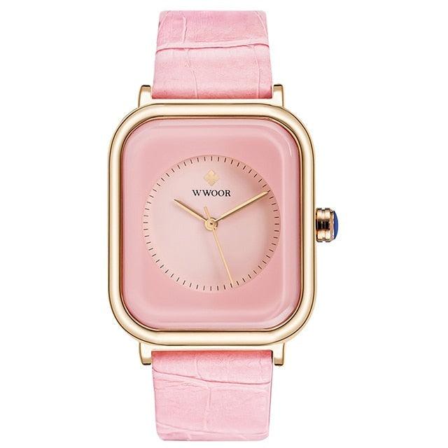 Fashion Women Watches White Leather Minimalist Rectangle Ladies Quartz Dress Wristwatch Fashion Leather Wrist Watch Rectangle Elegant Simple Dial Analog Quartz Dress Watch