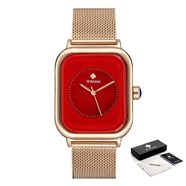 Fashion Women Watches White Leather Minimalist Rectangle Ladies Quartz Dress Wristwatch Fashion Leather Wrist Watch Rectangle Elegant Simple Dial Analog Quartz Dress Watch