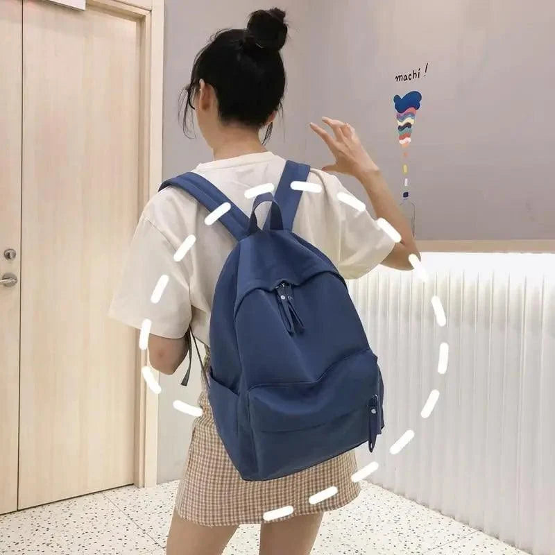 Fashionable Backpack And School Bag For Teenager Girls Stylish Anti Theft Laptop Shoulder Bags Solid Color Travel Backpack