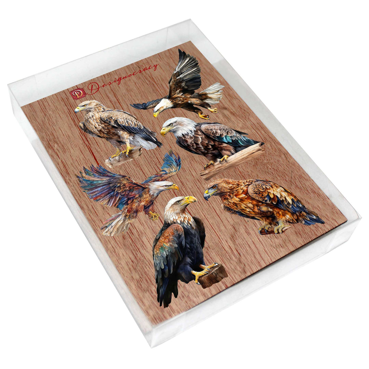 Eagle's Flight Decorative Eco Wood Magnets Set of 6 by G. Debrekht - Wildlife Decor - 8090101G-S6
