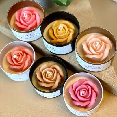 Rose Flower Candle in a Jar