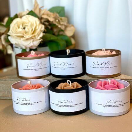 Rose Flower Candle in a Jar