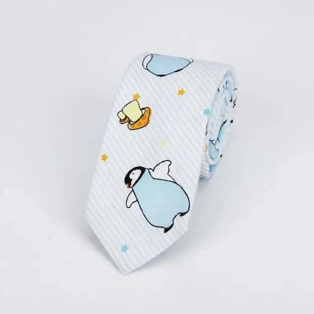 Flower Theme Cotton Slim Men Necktie Casual Business Design Skinny Necktie Floral Print Party Necktie For Men