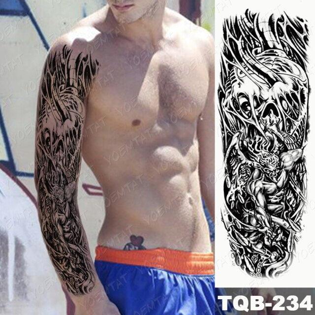 Full Women Man Realistic Waterproof Temporary Tattoo Tiger Stickers Luxury Big Design For Arm Thigh
