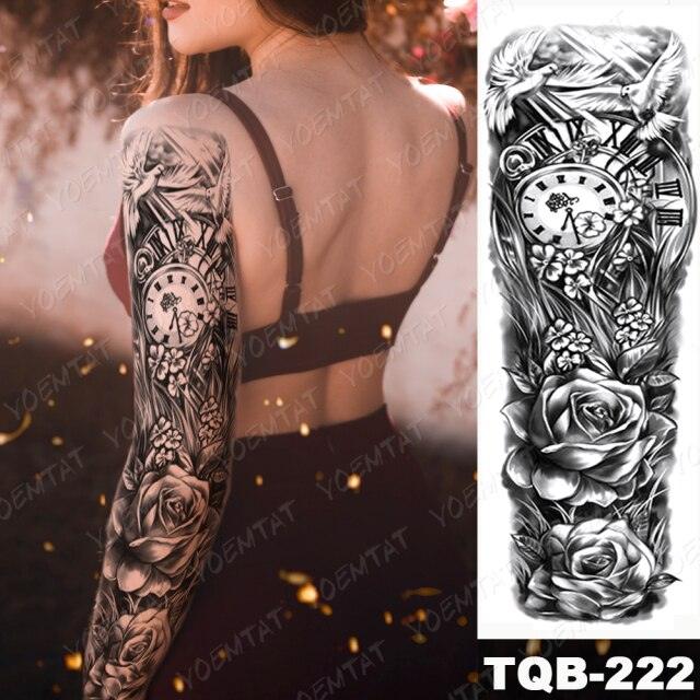 Full Women Man Realistic Waterproof Temporary Tattoo Tiger Stickers Luxury Big Design For Arm Thigh