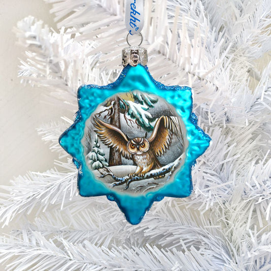 Owl Mercury Glass Ornament by G. DeBrekht - Wildlife Holiday Decor - 771046