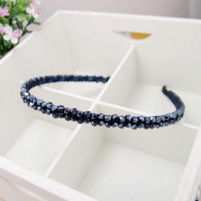 Girls Shiny Luxury Rhinestone Hair Band High Quality Diamond Pearls Hair Hoop Accessories for Women Crystal Headbands Ornaments