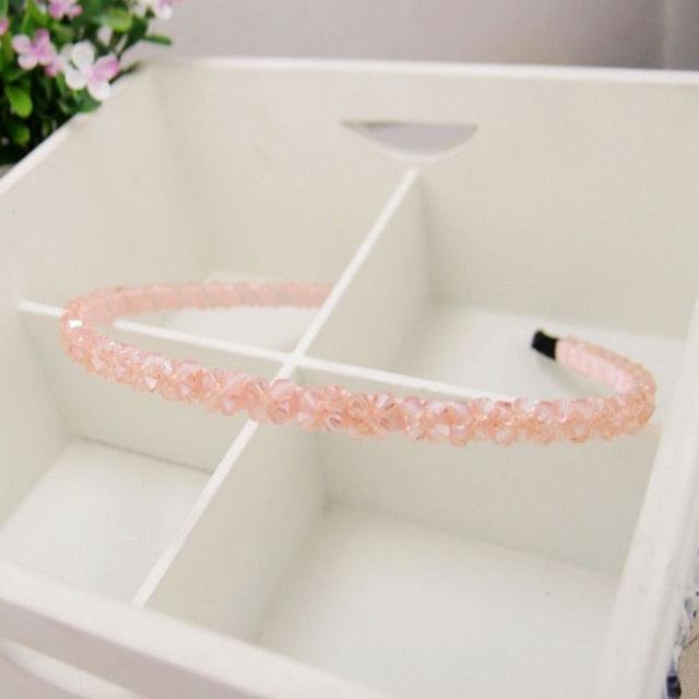 Girls Shiny Luxury Rhinestone Hair Band High Quality Diamond Pearls Hair Hoop Accessories for Women Crystal Headbands Ornaments