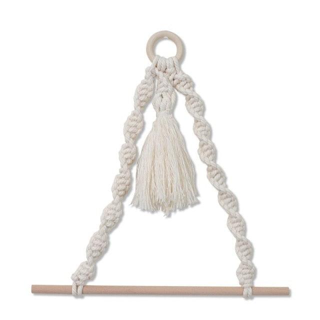 Handmade Wall Art Home Wall Decor Woven Hanging Tapestry Tassel Wind Chimes Wall Hanging Ornaments  Hand Macrame Wall  For Wall Wedding Living Room Gallery Patio Apartment Yard Decor
