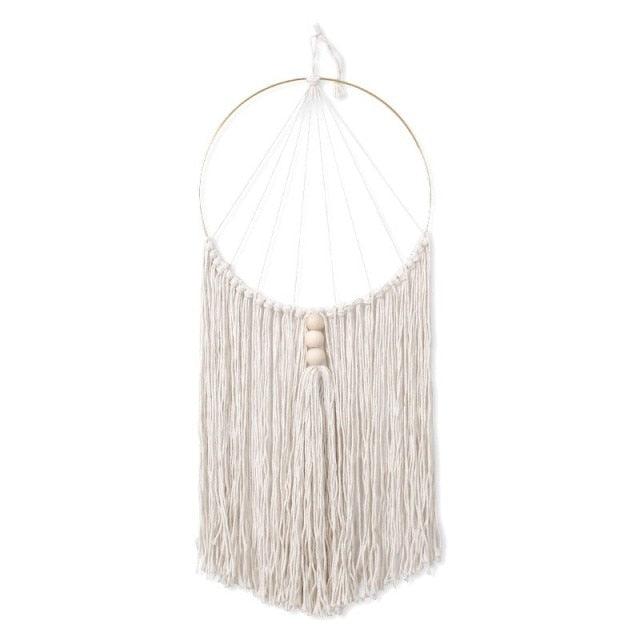 Handmade Wall Art Home Wall Decor Woven Hanging Tapestry Tassel Wind Chimes Wall Hanging Ornaments  Hand Macrame Wall  For Wall Wedding Living Room Gallery Patio Apartment Yard Decor